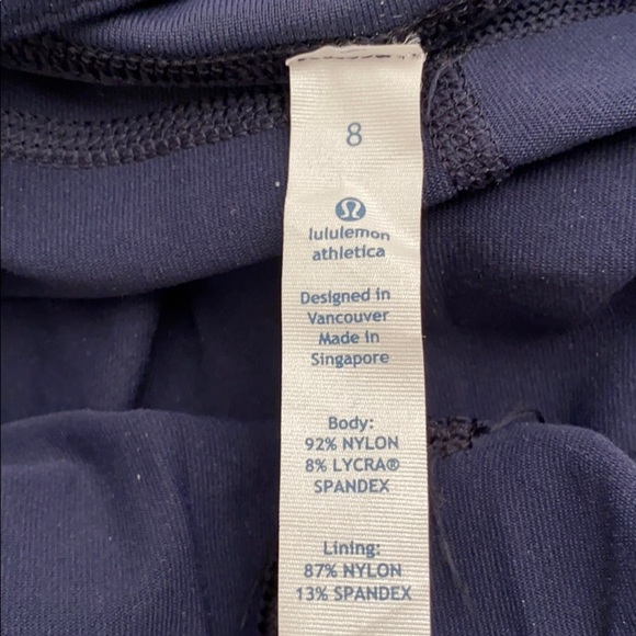 Lululemon navy pleated wide leg cropped pants - Picture 7 of 12